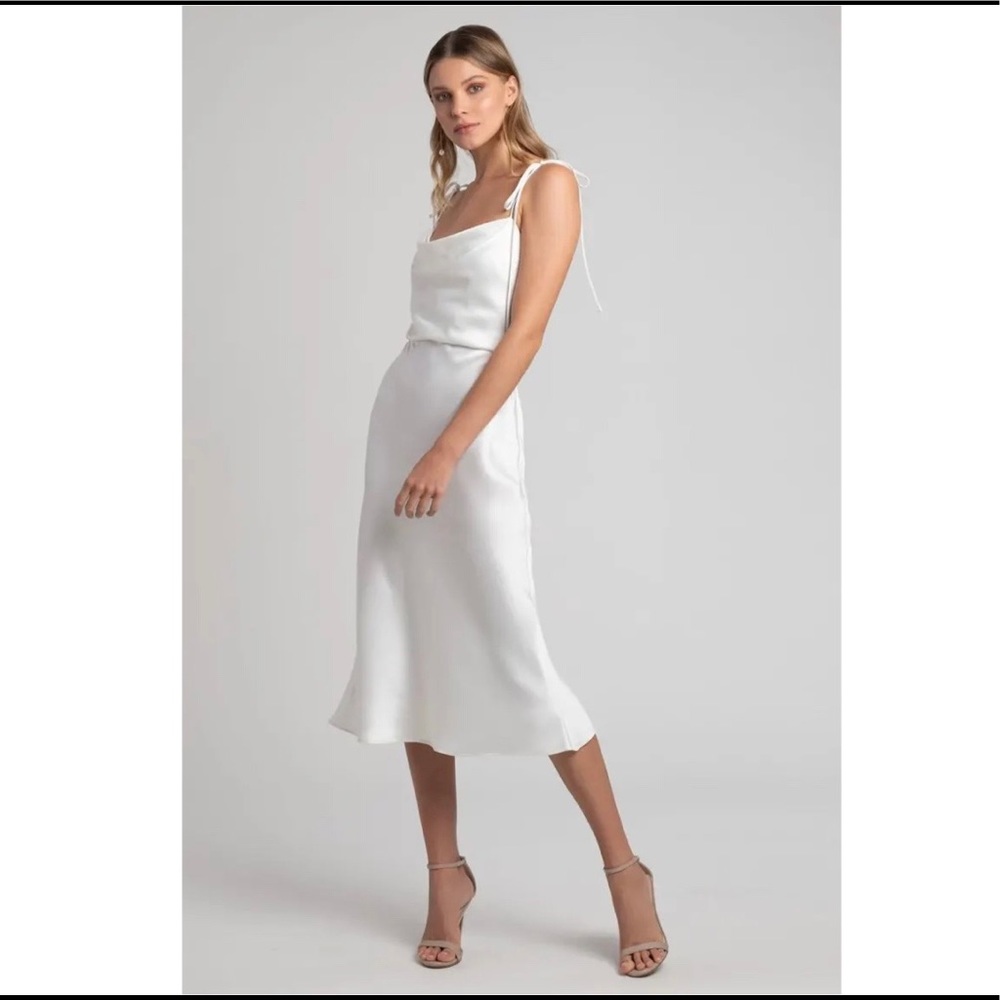 Jenny Yoo Kat dress sz 6 perfect white slip dress